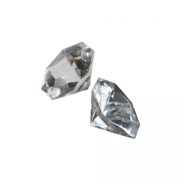 8 Große Deko Diamanten, klar, 32 mm.