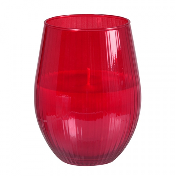 Duni Kerzenglas Ritz in Rot, 12,5 cm.