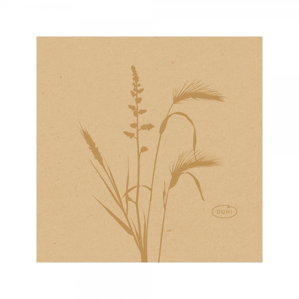 Duni Bio Dunisoft Cocktail Servietten Meadow Natural, 20 x 20 cm.