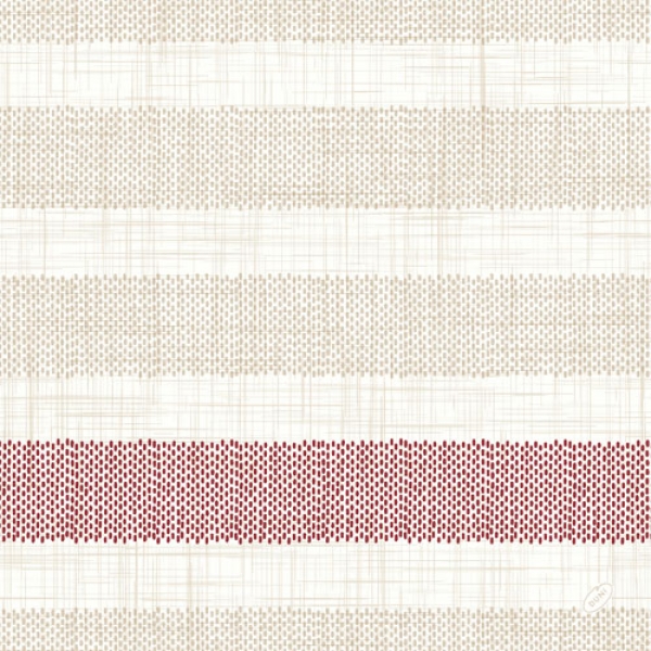 Duni Dunilin Servietten Rigato Bordeaux, 40 x 40 cm.