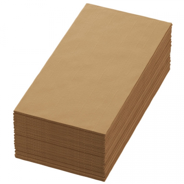 Duni Bio Dunisoft Servietten in Eco Brown, 100 % kompostierbar,  ⅛ Falz, 40 cm