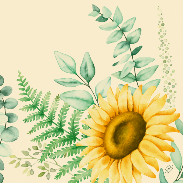 Duni Klassik Servietten Sunflower Dreams, 40 x 40 cm.