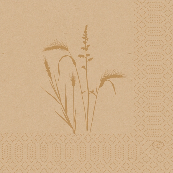 Duni Zelltuch Servietten Meadow Natural, 33 x 33 cm.