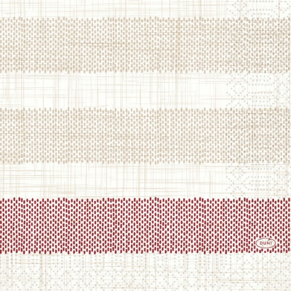 Duni Zelltuch Servietten Rigato Bordeaux, 33 x 33 cm.