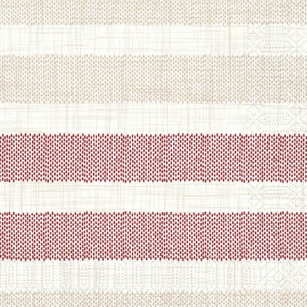 Duni Zelltuch Servietten Rigato Bordeaux, 40 x 40 cm.