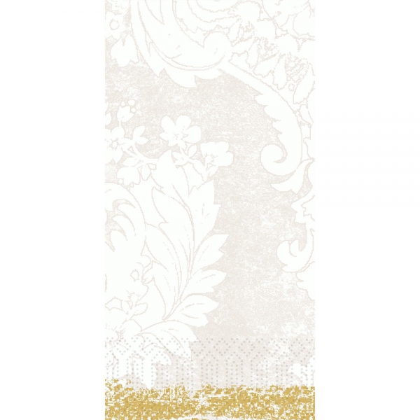 Duni Zelltuch Servietten Royal White, 3-lagig,  ⅛ Kopffalz, 40 cm.