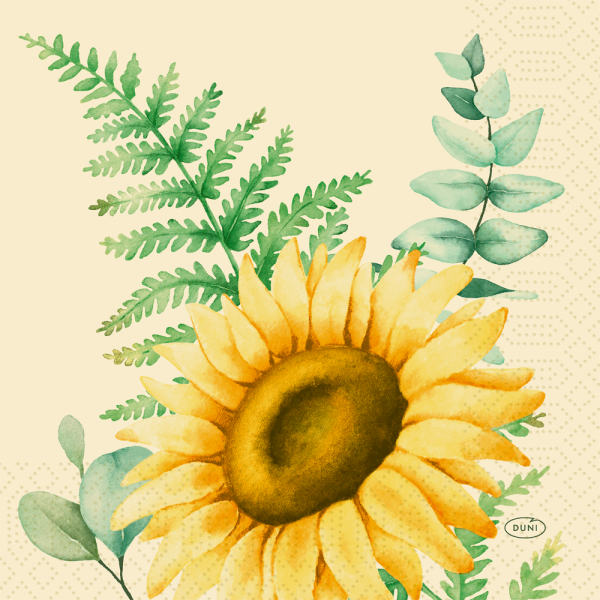 Duni Zelltuch Servietten Sunflower Dreams, 33 x 33 cm.