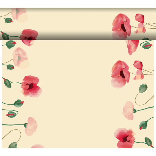 24 Meter Rolle Duni Bio Dunicel® Tischläufer Poppy Charm.
