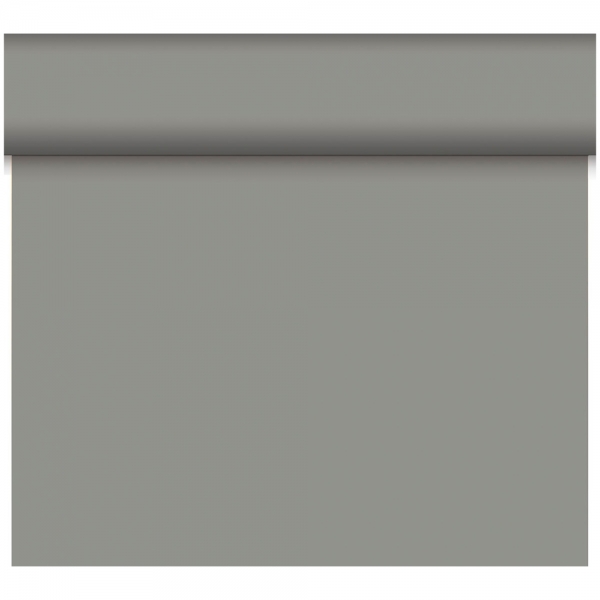 24 Meter Rolle Duni Bio Dunicel® Tischläufer, Tête-à-Tête in Granite Grey, 40 cm Breite.