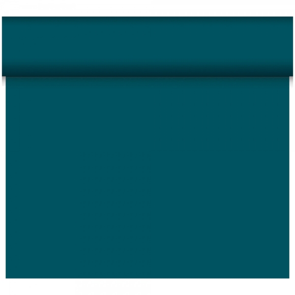 24 Meter Rolle Duni Dunicel Tischläufer, Tête-à-Tête in Ocean Teal, 40 cm Breite