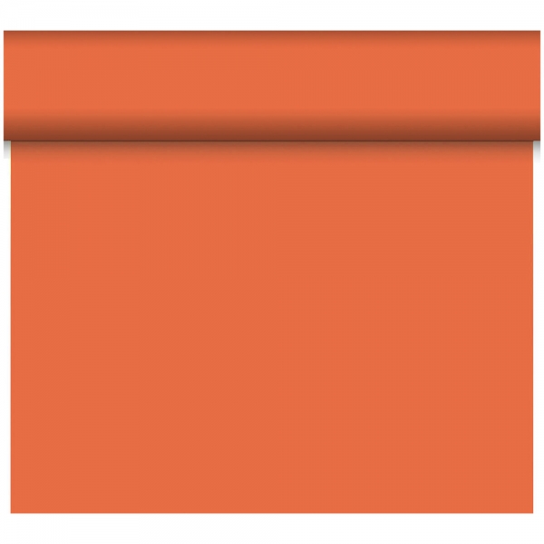 24 Meter Rolle Duni Bio Dunicel Tischläufer, Tête-à-Tête in Sun Orange, 40 cm Breite.