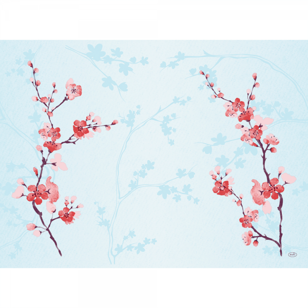 Duni Bio Dunicel® Tischsets Cherry Breeze Blue, 30 x 40 cm.