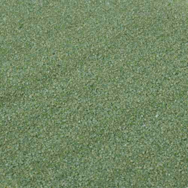 Farbsand, Dekosand in Olivgrün.