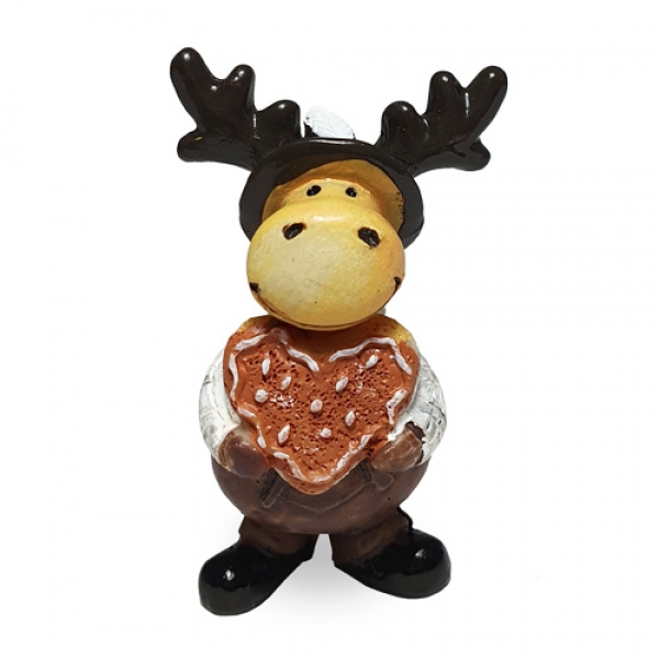 Gastgeschenk Bierfest, Hirsch mit Lebkuchenherz, 55 mm.