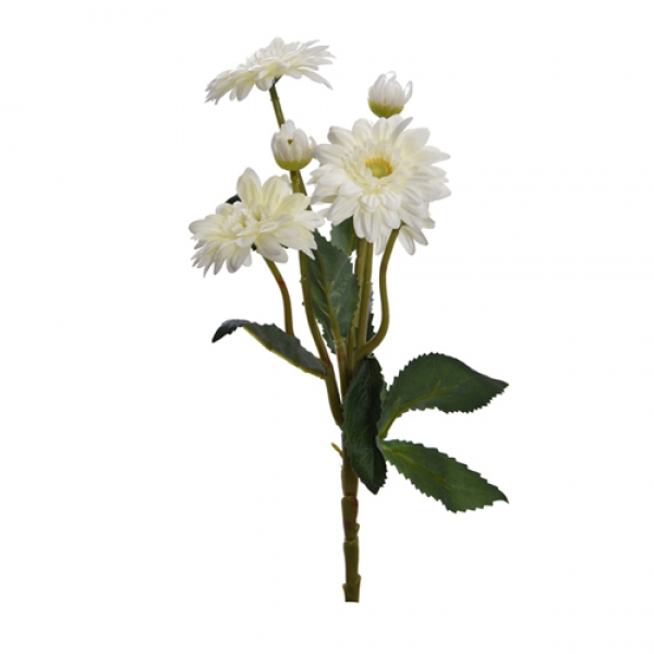 Kunstblume Gerbera Strauss in Weiß, 34 cm