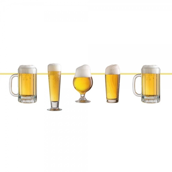 6 Meter Girlande Bierfest, Biergläser.