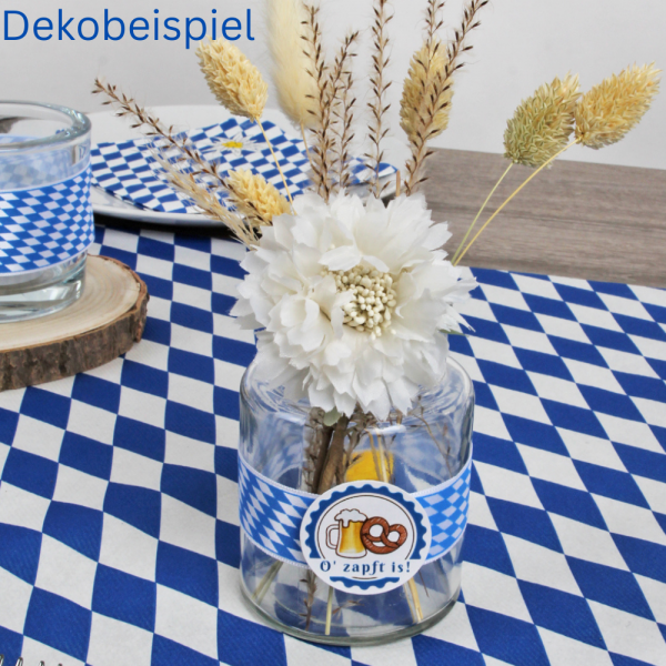 Glas Väschen, große Öffnung, Bayrische Raute, Bierfest, 