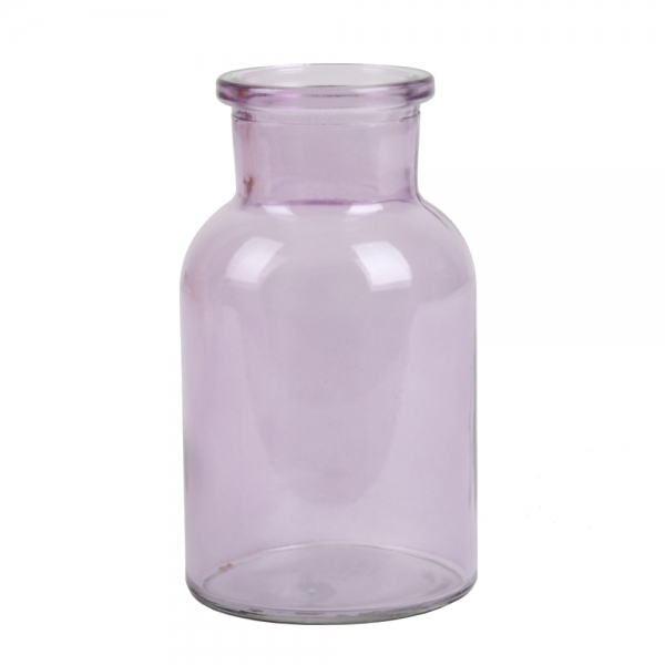 Kleines Glas Väschen in Lila 10,5 cm.