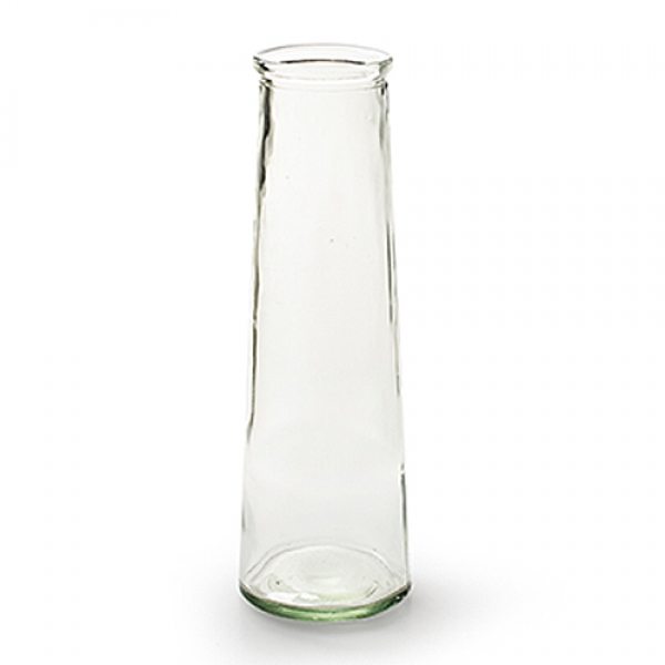 Glas Vase konisch, schmal, 25 cm.