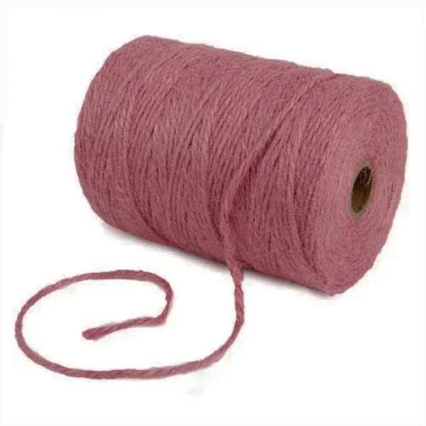 150 Meter Sizo®Jute Schnur in Altrosa, 3 mm.