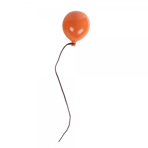 Keramik Luftballon Vase zum Aufhängen in Orange, 10 cm.