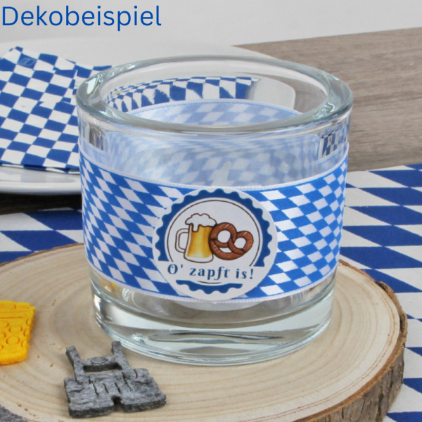 Kerzenglas Bayrische Raute, Bierfest,
