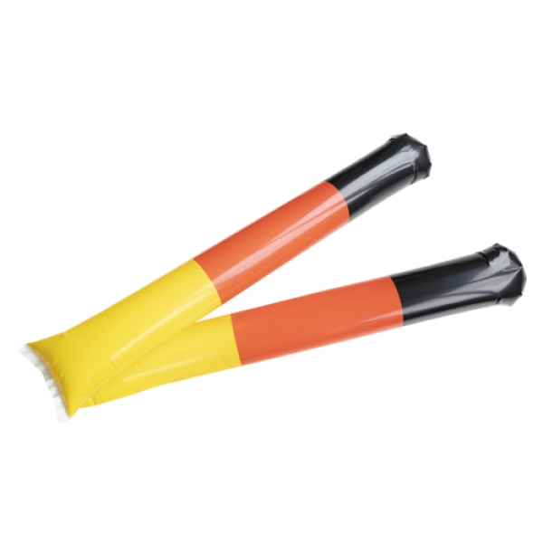 2 Klatsch Schläuche, Airsticks, Deutschland, Fußball, aufblasbar, 57 cm.