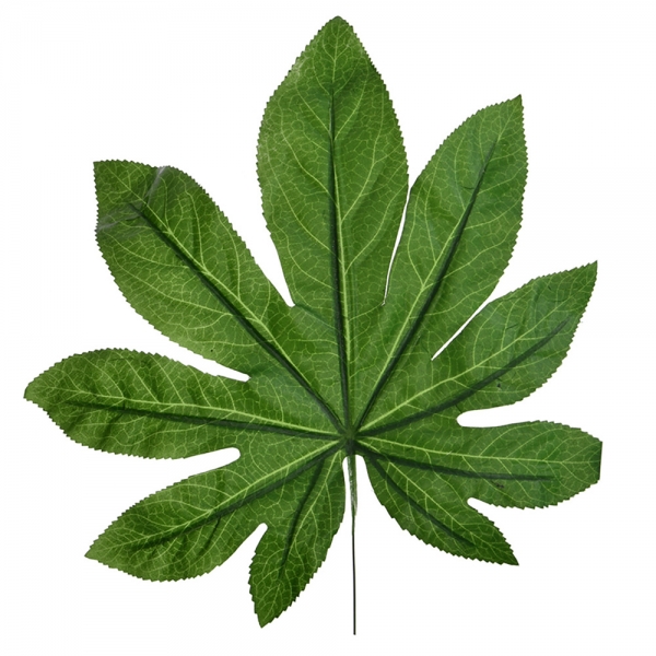 Kunstblume Aralia Dekoblatt am Draht, Blattgröße: 20 cm.