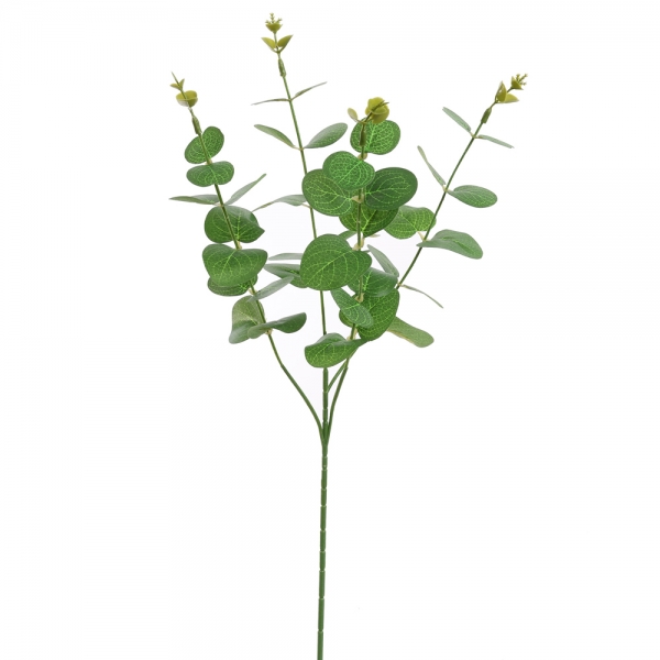 Kunstblume Eukalyptuszweig in Grün, 60 cm.