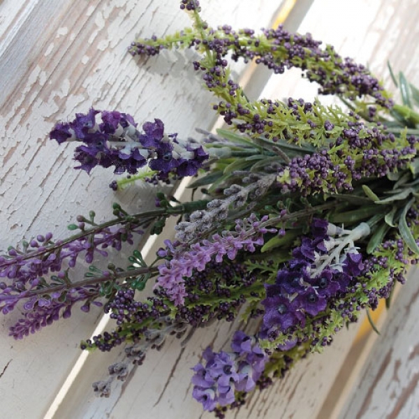 Kunstblume Deko Lavendel Mix Bündel, 18 cm.