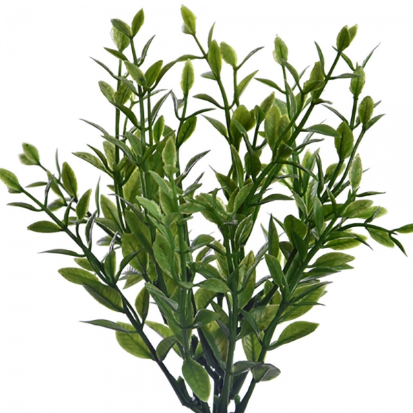 Kunstblume Teeblatt Strauch Bund, 27 cm.