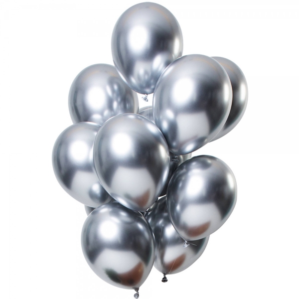 Luftballon Set Silver Shine, 33 cm Durchmesser.