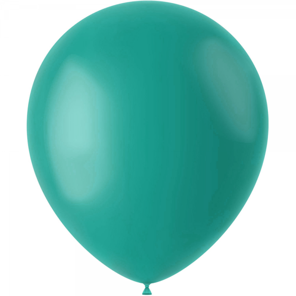 10 Luftballons in Aqua, 33 cm Durchmesser.