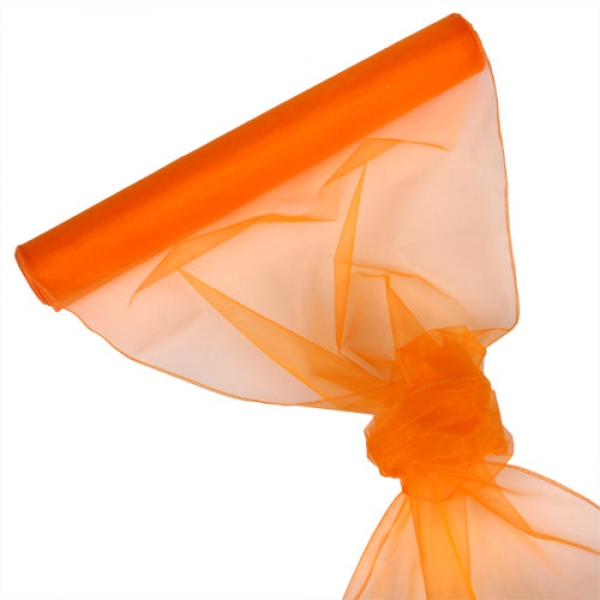 Organza Rolle 0,40 x 8,00 Meter in Orange.
