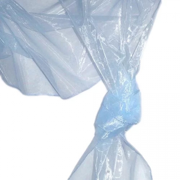 Organza Dekostoffe 1,45 x 3,00 Meter in Hellblau.