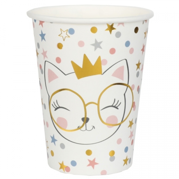 10er Pack Becher Katzenparty, zweiseitig.