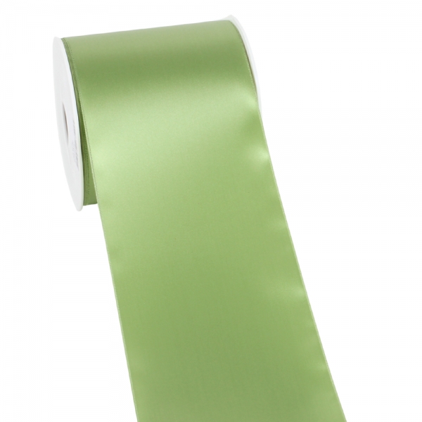 25 Meter Satin Tischband in Hellgrün, 10 cm.