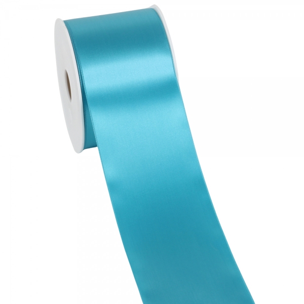 25 Meter Satin Tischband in Türkis, 70 mm.