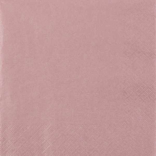 20er Pack Servietten Modern Colors in Altrosa mit Glanzeffekt, 33 x 33 cm.