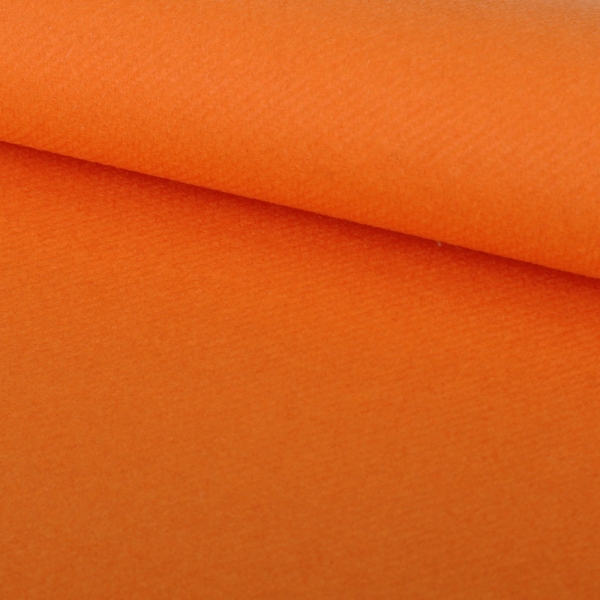 Nahaufnahme von der Premium Faltserviette in Orange, 40 x 40 cm, stoffähnlich, durchgefärbt.