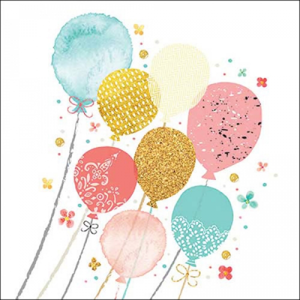 20er Pack Servietten Rosen Josephine, 33 x 33 cm.