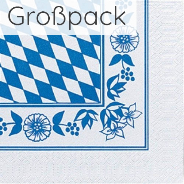 250er Pack Duni Zelltuch Servietten Bayrische Raute, 33 x 33 cm.