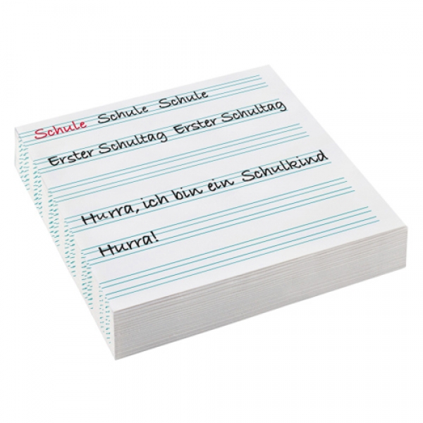 20er Pack Servietten Einschulung, Erster Schultag, 33 x 33 cm.