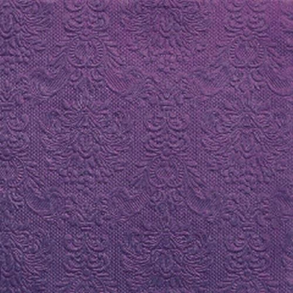 15er Pack Servietten Elegance in Lila, 33 x 33 cm.