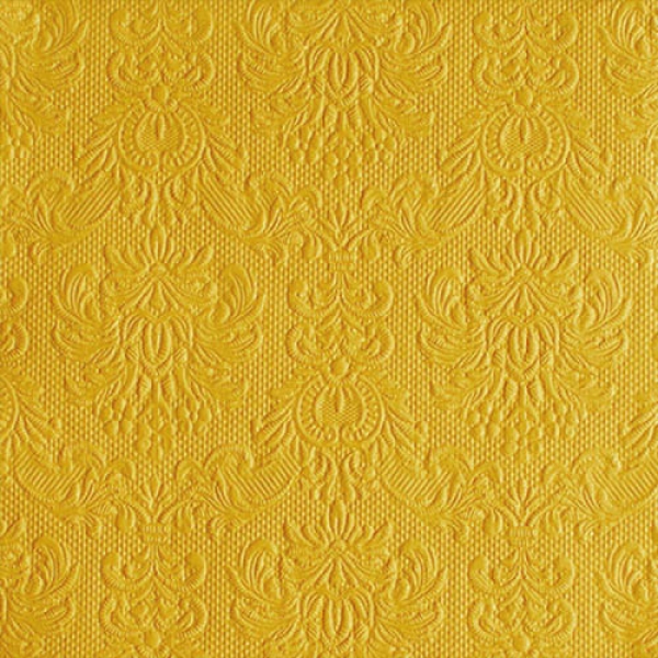 15er Pack Servietten Elegance in Ockergelb, 33 x 33 cm.