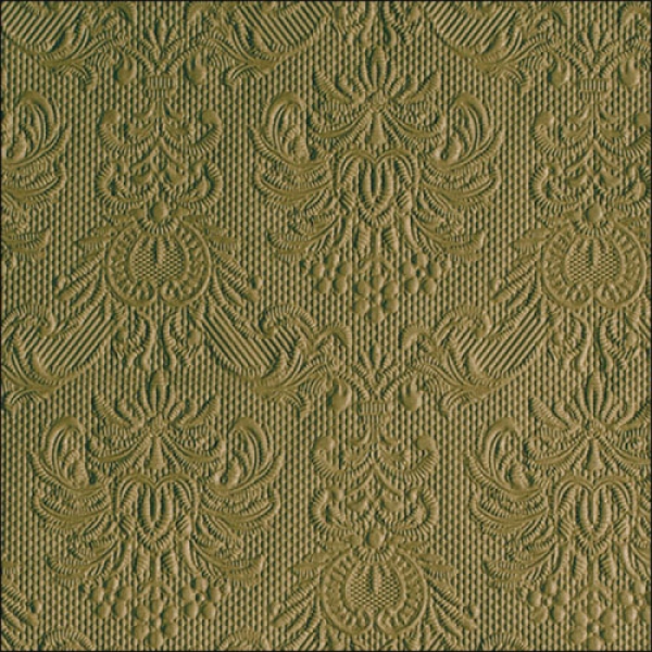 15er Pack Servietten Elegance in Olivgrün, 33 x 33 cm.
