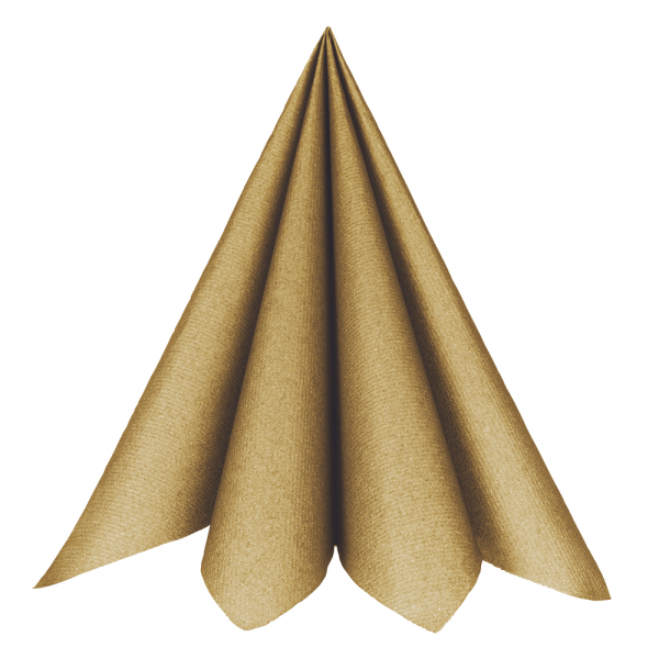 20er Pack Airlaid Servietten in Gold, 40 x 40 cm.