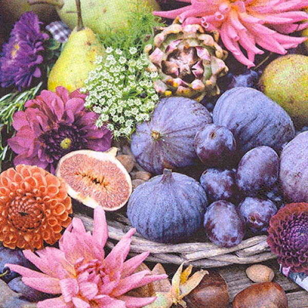 20er Pack Servietten Farbenfrohe Herbstsinfonie, 33 x 33 cm.