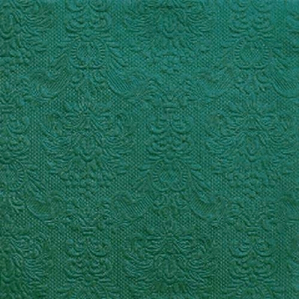15er Pack Servietten Elegance in Dunkelmint, 33 x 33 cm