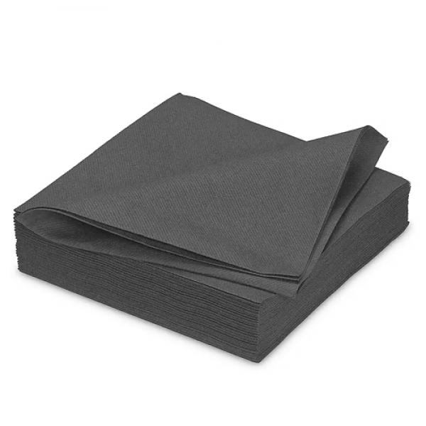 25er Pack Premiumservietten in Dunkelgrau, 40 x 40 cm.